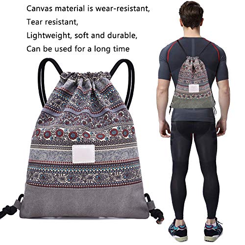 BESLIME Mochila con Cordón Mochila de Cuerda de Lona,Lona con Cordón Bolso Viajar, Mochilas Casual Unisex, para Gimnasio Deporte Yoga BESLIME Mochila con Cordón Mochila de Cuerda de Lona,Lona con Cordón Bolso Viajar, Mochilas Casual Unisex, para Gimnasio Deporte Yoga