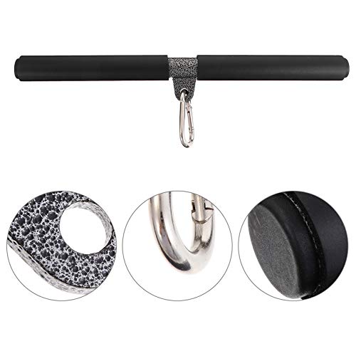 BESPORTBLE 1 Juego DIY Barra Recta Giratoria Bíceps Barra de Tracción Accesorios de La Máquina de Peso para Gimnasio en Casa Negro