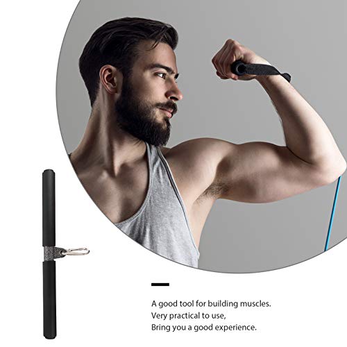 BESPORTBLE 1 Set de bricolaje rotativo barra recta Biceps accesorio de máquina de peso para el gimnasio en casa, color negro