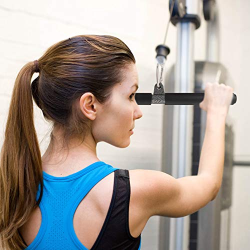 BESPORTBLE 1 Set de bricolaje rotativo barra recta Biceps accesorio de máquina de peso para el gimnasio en casa, color negro