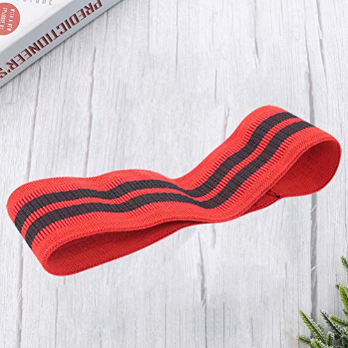 BESPORTBLE Banda Resistente a La Cadera Bandas de Botín de Tela Bandas de Bucle sin Ejercicio Cinturón de Entrenamiento Elástico para Piernas Glúteos Glúteos Hombros Abdominales 64 Cm (Rojo)