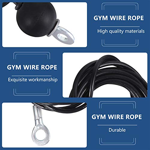 BESPORTBLE Fitness Reemplazo Polea Cable Hogar DIY Revestimiento de PU Lat Pulldown Polea Cable Machine Steel Wire Rope for Home Gym Equipment 2M