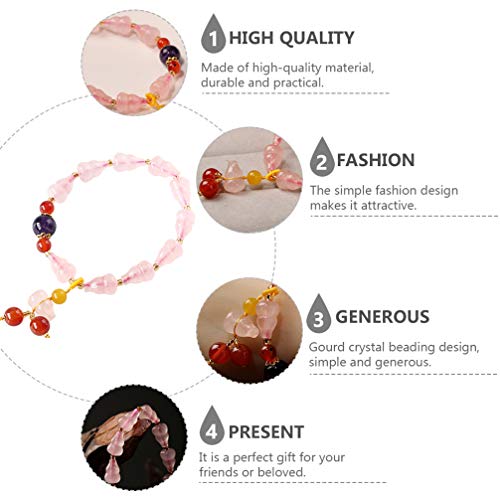 BESPORTBLE Pulsera de Cuarzo Rosa Pulseras con Cuentas de Piedras Preciosas Pulsera de Cristal Reiki Regalo del Día de San Valentín para Mujer BESPORTBLE Pulsera de Cuarzo Rosa Pulseras con Cuentas de Piedras Preciosas Pulsera de Cristal Reiki Regalo del Día de San Valentín para Mujer