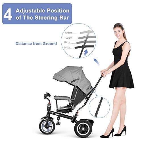 besrey 7 en 1 Triciclos Bebes reclinable con Asiento Giratorio, Triciclo para Bebe Nino evolutivo Infantil Trike Cochecito besrey 7 en 1 Triciclos Bebes reclinable con Asiento Giratorio, Triciclo para Bebe Nino evolutivo Infantil Trike Cochecito