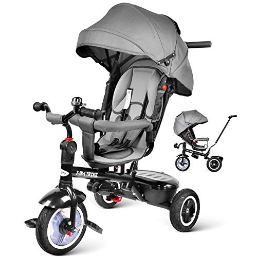besrey 7 en 1 Triciclos Bebes reclinable con Asiento Giratorio, Triciclo para Bebe Nino evolutivo Infantil Trike Cochecito besrey 7 en 1 Triciclos Bebes reclinable con Asiento Giratorio, Triciclo para Bebe Nino evolutivo Infantil Trike Cochecito