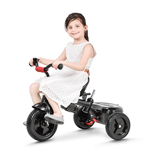 besrey Triciclo Bebé, Triciclo Evolutivo 4 En 1 Trike Bicicleta para Bebe Nino (1-6 año) con Mango y Cubierta de Lluvia, función Silla de Paseo