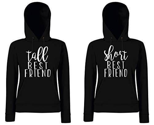 Best Friends Hoodies - Suéter con capucha Tall-negro. XL