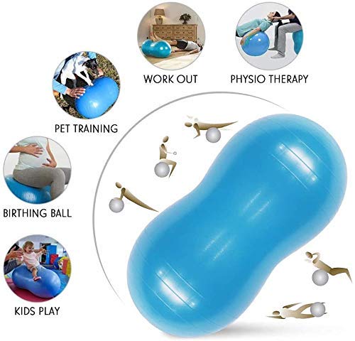 Best Goods Pelota de Yoga Pelota de Ejercicio de Equilibrio en Forma de maní para Entrenamiento físico Equilibrio Mejorado Fortalecimiento de los músculos centrales Corrección de la Postura