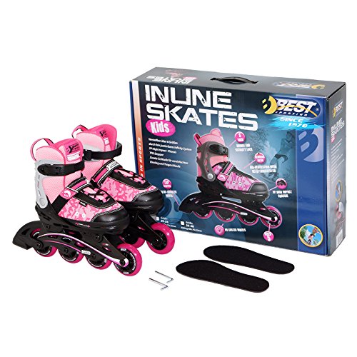 Best Sporting- Inline-Skates Patines en línea para niños Abec 5, Color rosa y negro, 29-34 (30123) , color/modelo surtido