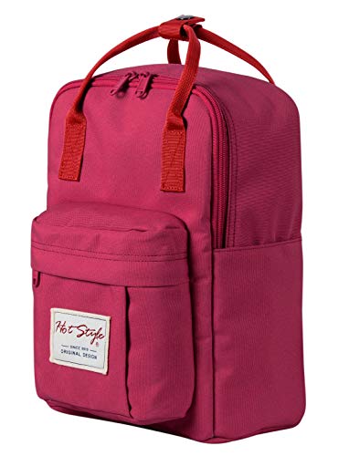 Bestie 12" Mochila Pequeña Mini Mujer, 8 litros, Borgoña