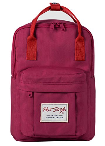 Bestie 12" Mochila Pequeña Mini Mujer, 8 litros, Borgoña