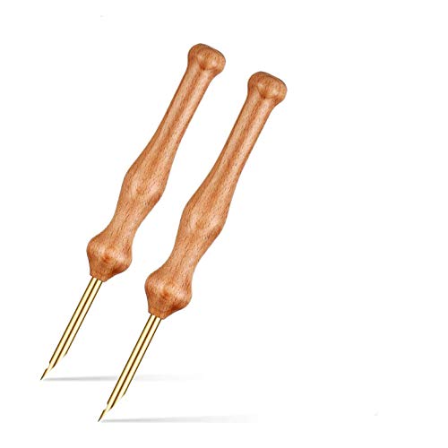 BESTINE Kit de Aguja Perforación, Bolígrafos Herramientas de Bordado Mango de Madera Aguja de Tejer Bordado Bordado Costura para Adornos Apliques Costura Costura Lote 2 BESTINE Kit de Aguja Perforación, Bolígrafos Herramientas de Bordado Mango de Madera Aguja de Tejer Bordado Bordado Costura para Adornos Apliques Costura Costura Lote 2
