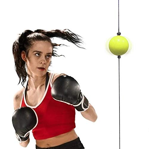 Bestine Pelota de entrenamiento de boxeo Reflex con suspensión, pelota de boxeo, boxeo, artes marciales mixtas, entrenamiento de velocidad adecuado para niños adultos Bestine Pelota de entrenamiento de boxeo Reflex con suspensión, pelota de boxeo, boxeo, artes marciales mixtas, entrenamiento de velocidad adecuado para niños adultos