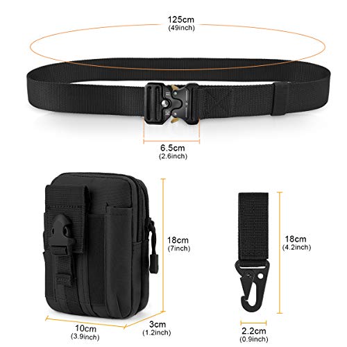BESTKEE Cinturón táctico para Hombres 1.5 Pulgadas, Estilo Militar Cinturón con Hebilla con Cierre rápido de Hebilla de Metal, Regalo con Bolsa táctica Molle y Gancho (Ejercito Verde) BESTKEE Cinturón táctico para Hombres 1.5 Pulgadas, Estilo Militar Cinturón con Hebilla con Cierre rápido de Hebilla de Metal, Regalo con Bolsa táctica Molle y Gancho (Ejercito Verde)