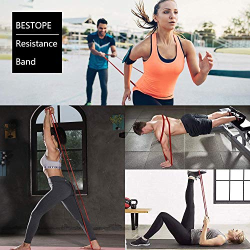 BESTOPE Banda de Resistencia - Banda de Ejercicios Aparatos de Gimnasia Inicio, Servicio Pesado Fuerza Entrenamiento Fitness para Hacer Ejercicio