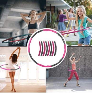 BestPriceStore24 GmbH Set de fitness con cuerda de saltar, cinta métrica, bolsa de deporte, aro de fitness para entrenamientos de hula hoop, para adultos y niños, para perder peso y perder peso