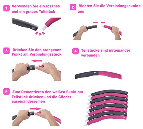 BestPriceStore24 GmbH Set de fitness con cuerda de saltar, cinta métrica, bolsa de deporte, aro de fitness para entrenamientos de hula hoop, para adultos y niños, para perder peso y perder peso