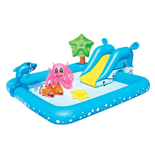 Bestway 53052 - Piscina Hinchable Infantil Acuario 239x206x86 cm con TobogƔn Bestway 53052 - Piscina Hinchable Infantil Acuario 239x206x86 cm con TobogƔn