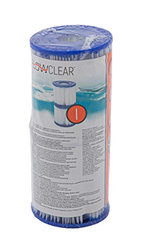 Bestway 58093 - Set de Dos Filtros de Agua Tipo I para Depuradora de Cartucho 1.249 litros/hora, Blanco, 8 x 8 x 18 cm Bestway 58093 - Set de Dos Filtros de Agua Tipo I para Depuradora de Cartucho 1.249 litros/hora, Blanco, 8 x 8 x 18 cm