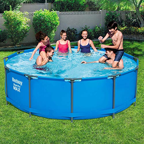 Bestway Steel Pro Max - Piscina Desmontable Tubular, Depuradora de Cartucho de 2.006 litros/hora, 366 x 100 cm