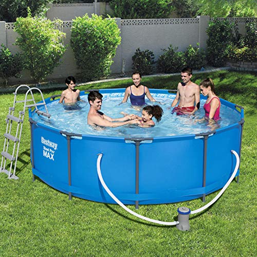 Bestway Steel Pro Max - Piscina Desmontable Tubular, Depuradora de Cartucho de 2.006 litros/hora, 366 x 100 cm