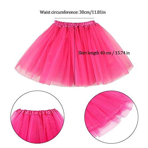 BETOY 2 pcs Mujeres Faldas Enaguas Cortas Tul Plisada Fiesta Tutu Ballet,Faldas Tul Mujer Enaguas Cortas Tutus Ballet Mini para Vestidos para Vestirse Disfraces Danza(Rosa) BETOY 2 pcs Mujeres Faldas Enaguas Cortas Tul Plisada Fiesta Tutu Ballet,Faldas Tul Mujer Enaguas Cortas Tutus Ballet Mini para Vestidos para Vestirse Disfraces Danza(Rosa)