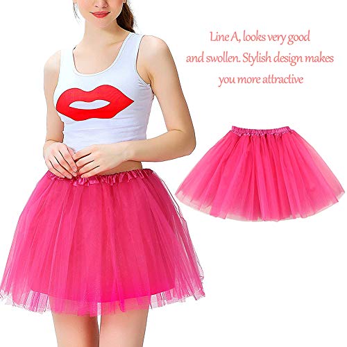 BETOY 2 pcs Mujeres Faldas Enaguas Cortas Tul Plisada Fiesta Tutu Ballet,Faldas Tul Mujer Enaguas Cortas Tutus Ballet Mini para Vestidos para Vestirse Disfraces Danza(Rosa) BETOY 2 pcs Mujeres Faldas Enaguas Cortas Tul Plisada Fiesta Tutu Ballet,Faldas Tul Mujer Enaguas Cortas Tutus Ballet Mini para Vestidos para Vestirse Disfraces Danza(Rosa)