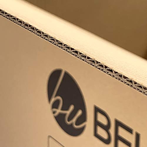 Beufirst Pack de 5 Cajas de Cartón con Asas 550x350x350mm, Cajas para Mudanza, Envíos, Almacenaje y Transporte