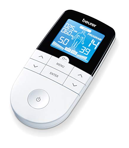 Beurer EM49 - Electroestimulador Digital Masaje EMS TENS, Pantalla LCD, 2 Canales, 4 Electrodos autoadhesivos + 24 electrodos de recambio (4,5 cm x 4,5 cm) Beurer EM49 - Electroestimulador Digital Masaje EMS TENS, Pantalla LCD, 2 Canales, 4 Electrodos autoadhesivos + 24 electrodos de recambio (4,5 cm x 4,5 cm)