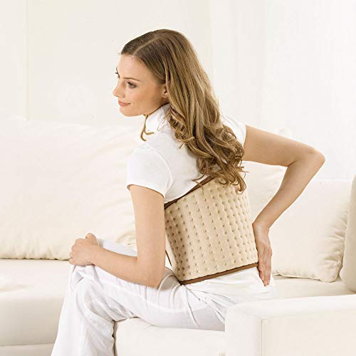 Beurer HK49 - Almohadilla electrónica lumbar/abdomen, superficie suave de microfibras, 3 niveles de temperatura, display iluminado, cinturón con velcro lavable a máquina 30 grados, 69 x 28 cm, crema Beurer HK49 - Almohadilla electrónica lumbar/abdomen, superficie suave de microfibras, 3 niveles de temperatura, display iluminado, cinturón con velcro lavable a máquina 30 grados, 69 x 28 cm, crema