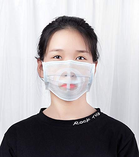 Beuya 10 Pcs Marco de Soporte de máscara, 3D Soporte de máscara, Soporte de Silicona para mascarillas, 3D Bracket for Face Masks Beuya 10 Pcs Marco de Soporte de máscara, 3D Soporte de máscara, Soporte de Silicona para mascarillas, 3D Bracket for Face Masks