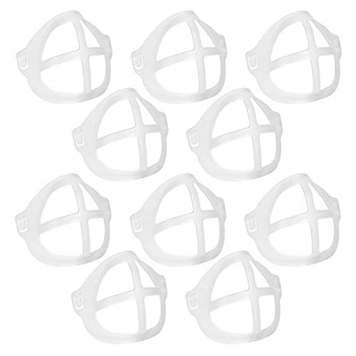 Beuya 10 Pcs Marco de Soporte de máscara, 3D Soporte de máscara, Soporte de Silicona para mascarillas, 3D Bracket for Face Masks Beuya 10 Pcs Marco de Soporte de máscara, 3D Soporte de máscara, Soporte de Silicona para mascarillas, 3D Bracket for Face Masks