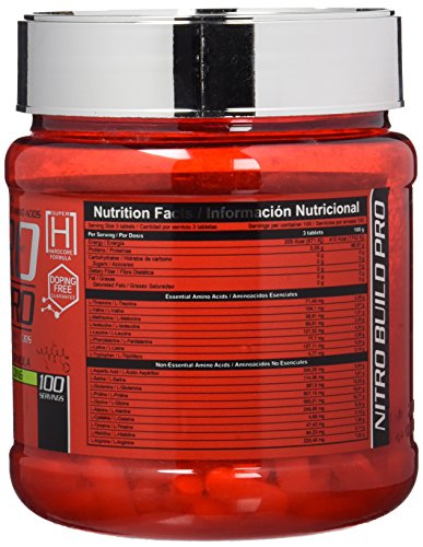 Beverly Nutrition Nitro Build Pro Aminoácidos en Forma Libre - 100 Tabletas