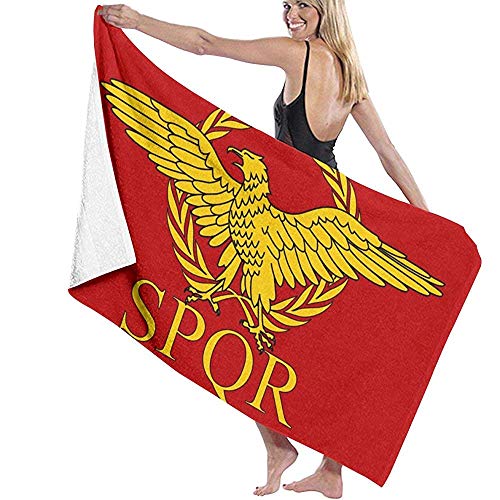 Beyond Loser Imperio Romano Senado SPQR Bandera Microfibra Piscina Toalla De Playa Manta Toalla De Baño De Secado Rápido Toallas De Surf,130X80 CM