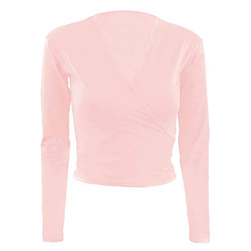 Bezioner Chaqueta para Ballet Danza Yoga Algodón Cardigan Manga Larga para Niña Mujer Rosa L