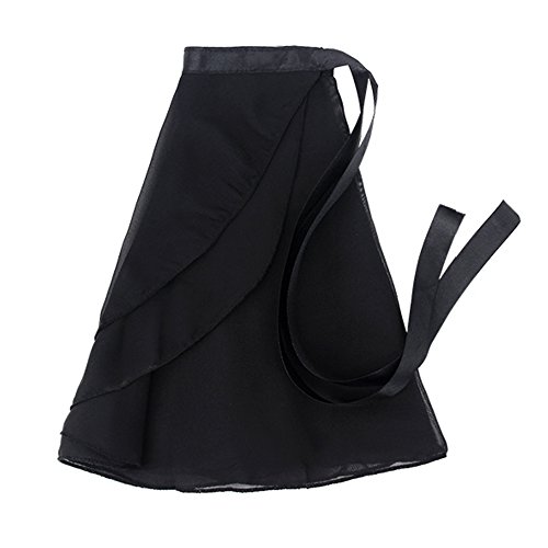 Bezioner Falda de Abrigo la Danza de Ballet Gasa con Lazo de la Cintura para Niña Mujer Negro S Bezioner Falda de Abrigo la Danza de Ballet Gasa con Lazo de la Cintura para Niña Mujer Negro S