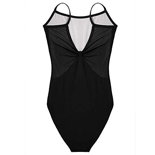 Bezioner Maillot de Danza Gimnasia Leotardo Clásico Body de Ballet para Mujer Negro XL Bezioner Maillot de Danza Gimnasia Leotardo Clásico Body de Ballet para Mujer Negro XL