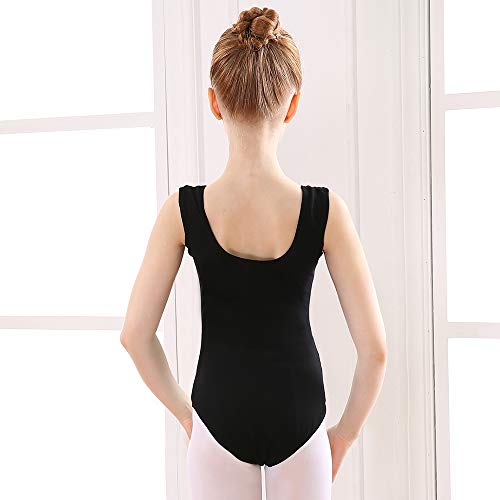 Bezioner Maillot de Danza Gimnasia Leotardos de Ballet de Algodón sin Mangas para Niñas y Mujer Negro 150 Bezioner Maillot de Danza Gimnasia Leotardos de Ballet de Algodón sin Mangas para Niñas y Mujer Negro 150