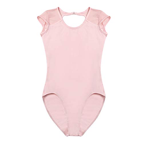 Bezioner Maillot de Danza Leotardos de Ballet Gimnasia Body Clásico para Mujer y Niñas Rosa S