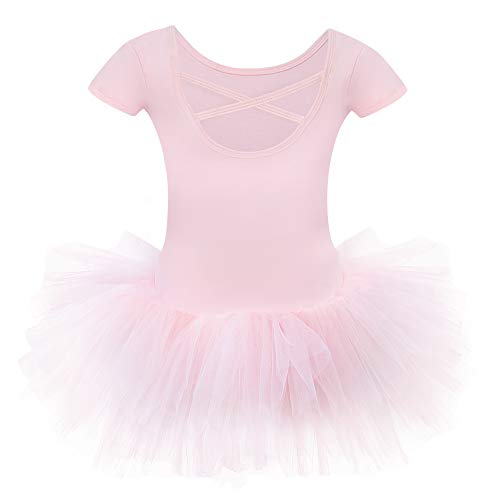 Bezioner Maillot de Danza Tutú Vestido de Ballet Gimnasia Leotardo Algodón Body Clásico para Niña Rosa 120 Bezioner Maillot de Danza Tutú Vestido de Ballet Gimnasia Leotardo Algodón Body Clásico para Niña Rosa 120