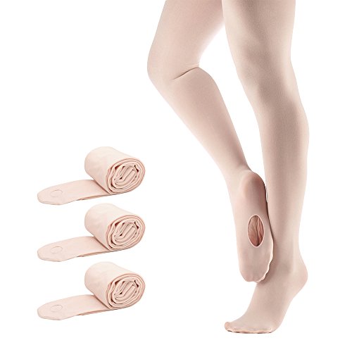 Bezioner Medias de Ballet y Danza para NiƱos y Adultos Convertible 3 Pares de Rosa S Bezioner Medias de Ballet y Danza para NiƱos y Adultos Convertible 3 Pares de Rosa S