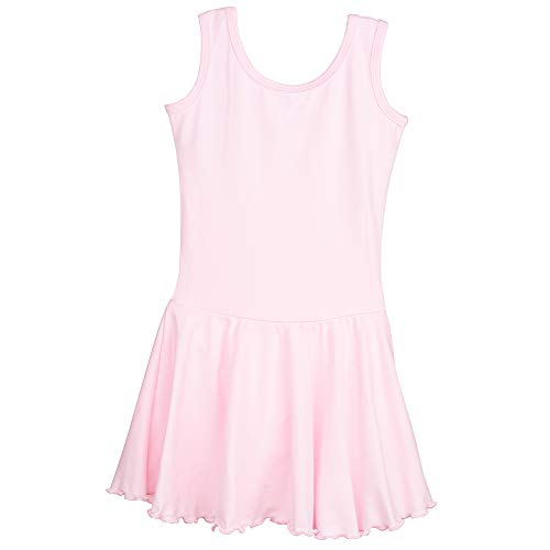 Bezioner Niña Vestido de Ballet Maillot de Danza Gimnasia Clásico Tutú sin Mangas con Falda Rosa 130 Bezioner Niña Vestido de Ballet Maillot de Danza Gimnasia Clásico Tutú sin Mangas con Falda Rosa 130
