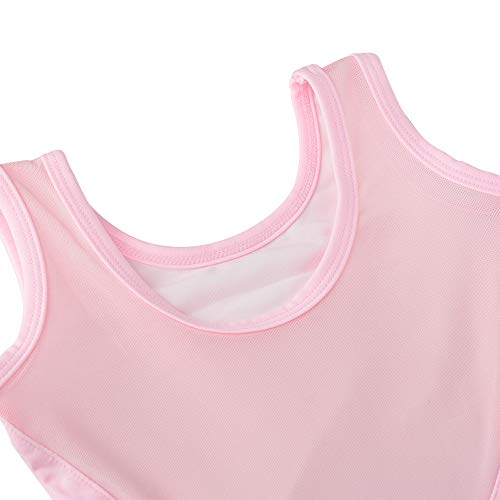 Bezioner Niña Vestido de Ballet Maillot de Danza Gimnasia Clásico Tutú sin Mangas con Falda Rosa 130 Bezioner Niña Vestido de Ballet Maillot de Danza Gimnasia Clásico Tutú sin Mangas con Falda Rosa 130