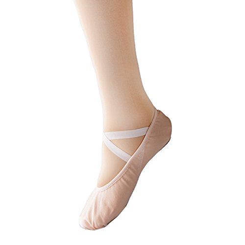 Bezioner-Shop Zapatillas de Ballet Canvas Dance Zapatos Split (Negro y Rosa Claro) Le recomendamos Que Elija uno (1) Tamaño Más Grande Que su Tamaño Normal del Zapato (38, Rosa Claro)