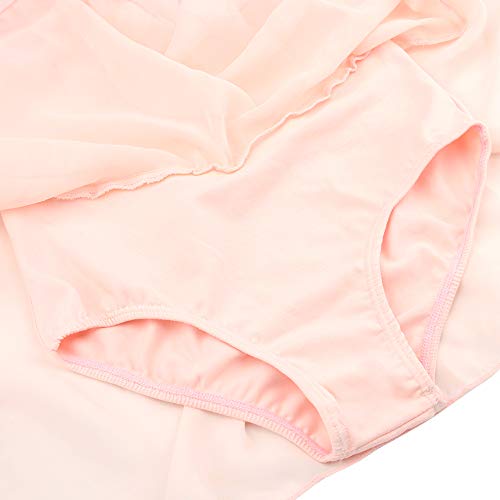 Bezioner Vestido de Ballet Maillot de Danza Gimnasia Leotardo Algodón Body Clásico para Niña (130 (120-130 cm,8-9 años), Rosa Manga Larga)