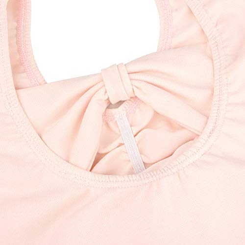 Bezioner Vestido de Ballet Maillot de Danza Gimnasia Leotardo Algodón Body Clásico para Niña Rosa 120