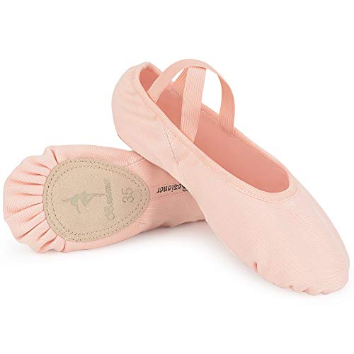 Bezioner Zapatillas de Danza Elástico Media Punta Zapatos de Ballet Baile Suela Partida de Cuero para Niñas y Mujer 39 Bezioner Zapatillas de Danza Elástico Media Punta Zapatos de Ballet Baile Suela Partida de Cuero para Niñas y Mujer 39