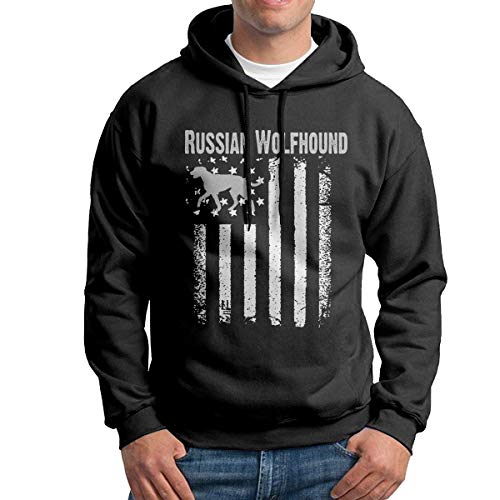 Bgejkos La Sudadera Rusa de los Hombres de la Bandera de América del Lobo, Sudadera con Capucha sin Bolsillo Bgejkos La Sudadera Rusa de los Hombres de la Bandera de América del Lobo, Sudadera con Capucha sin Bolsillo