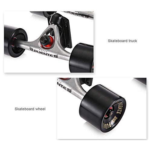 BGSFF Juego Combinado de Camiones de monopatín de 7"Ruedas de monopatín 70 * 51mm ABEC-9 Rodamientos Buje Almohadillas Verticales Tornillos Hardware de monopatín BGSFF Juego Combinado de Camiones de monopatín de 7"Ruedas de monopatín 70 * 51mm ABEC-9 Rodamientos Buje Almohadillas Verticales Tornillos Hardware de monopatín