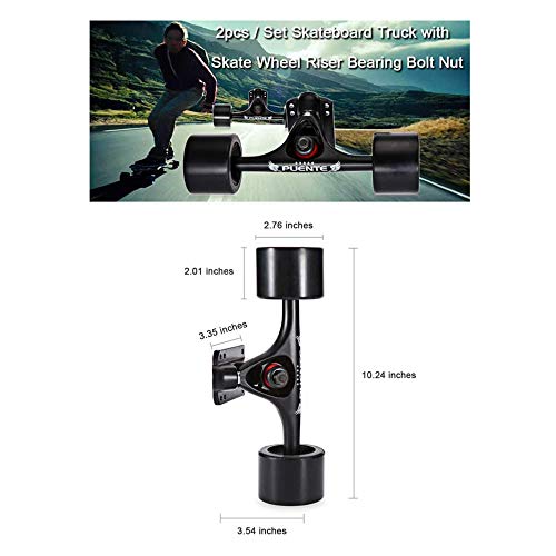 BGSFF Juego Combinado de Camiones de monopatín de 7"Ruedas de monopatín 70 * 51mm ABEC-9 Rodamientos Buje Almohadillas Verticales Tornillos Hardware de monopatín BGSFF Juego Combinado de Camiones de monopatín de 7"Ruedas de monopatín 70 * 51mm ABEC-9 Rodamientos Buje Almohadillas Verticales Tornillos Hardware de monopatín